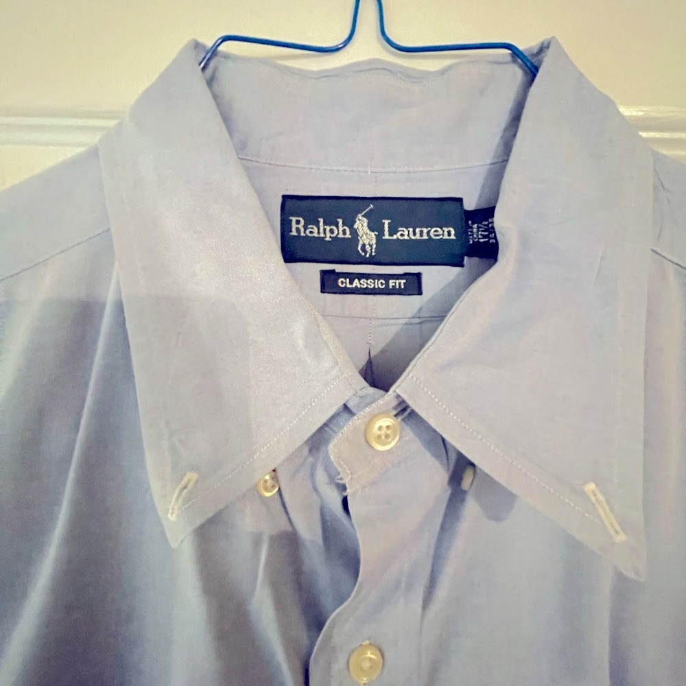 Polo Ralph Lauren Mens Button Down Dress Shirt. Classic fit.